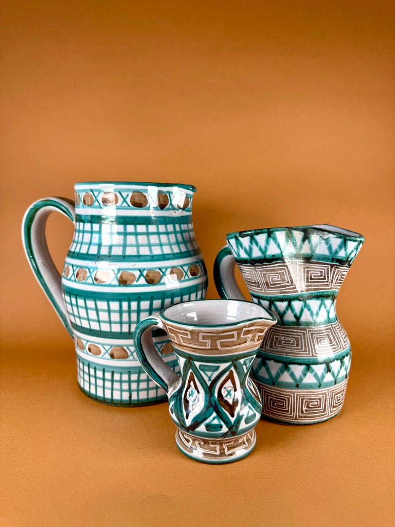 Trio of ceramic pitchers, Robert Picault, circa 1950