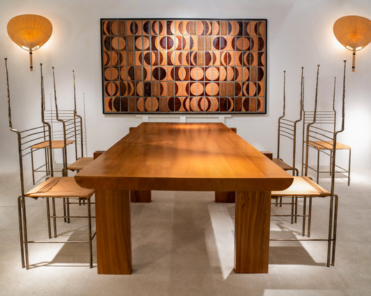 Salvino Marsura, Six Hand-Forged Iron Chairs, circa 1970s