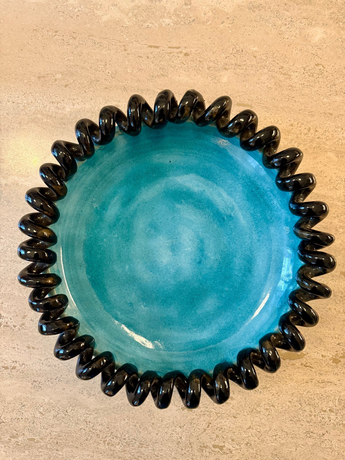 Large Ceramic Plate, Sainte Radegonde, France, circa 1950