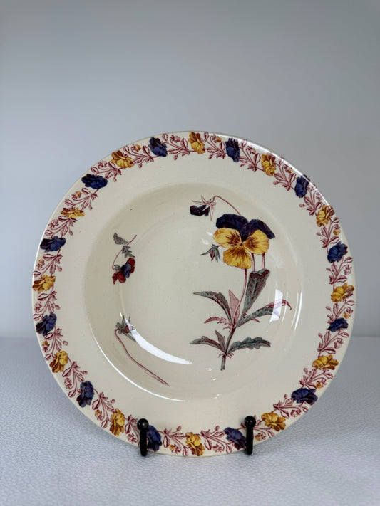 Dinnerware Set With Floral Decor, Luneville