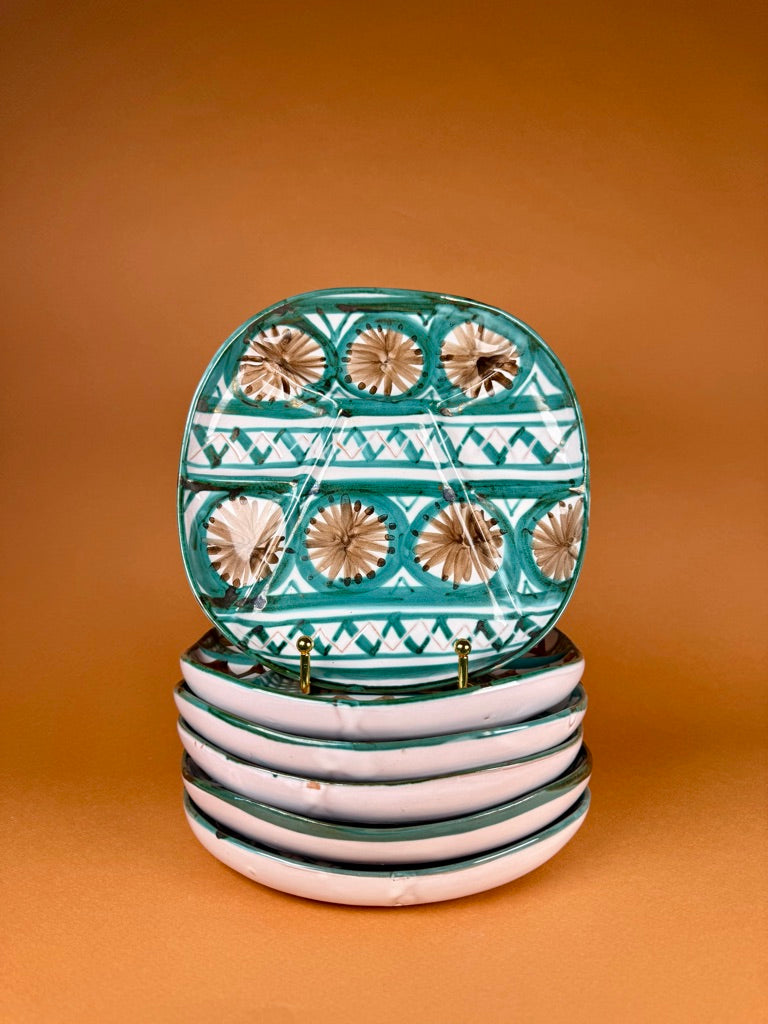 Set of six salad plates, Robert Picault, circa 1950