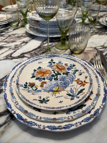 Large French Porcelain Set - Service au Coq