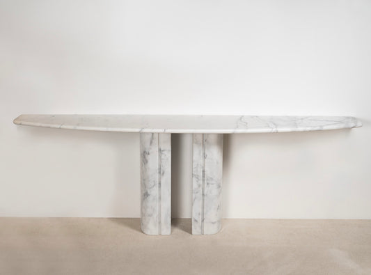 Sculptural Marble Console, circa 1970s