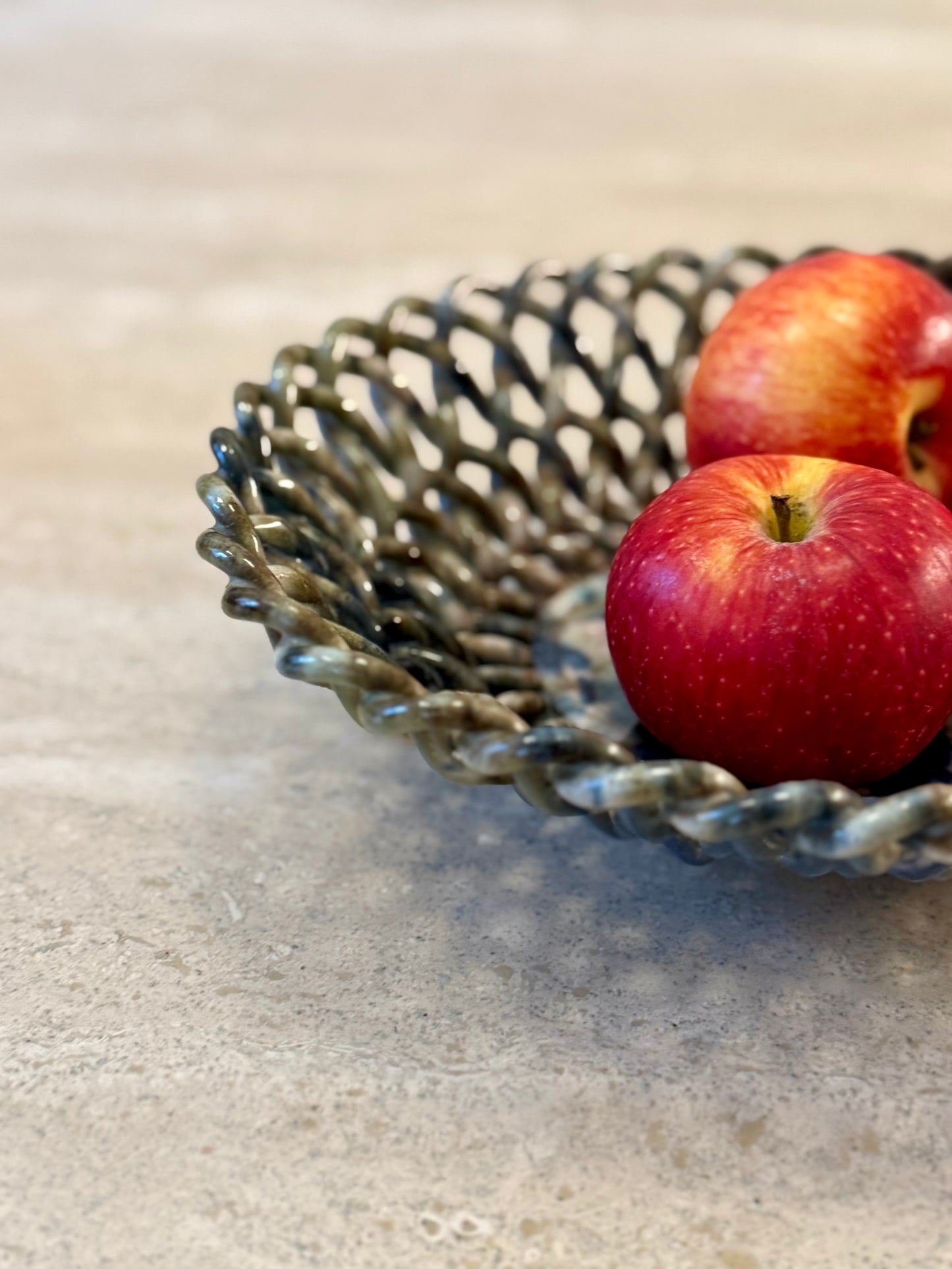 Small Woven Ceramic Basket