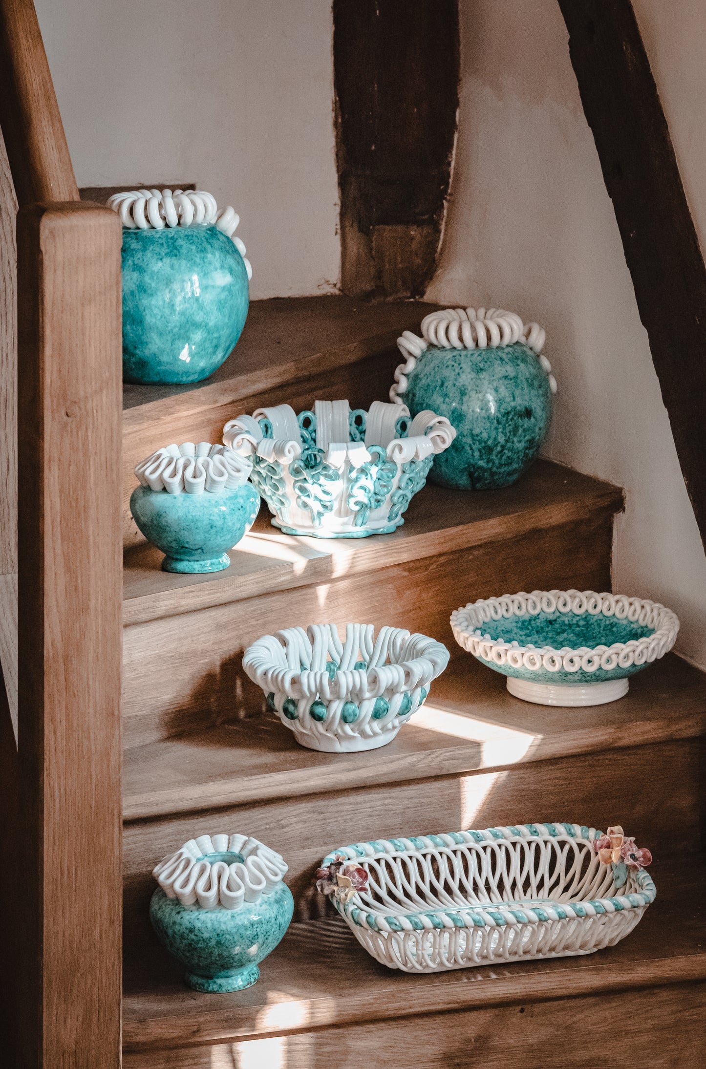 Pair of ceramic vases, Sainte Radegonde, circa 1940