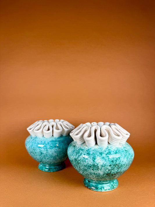 Pair of ceramic vases, Sainte Radegonde, circa 1940