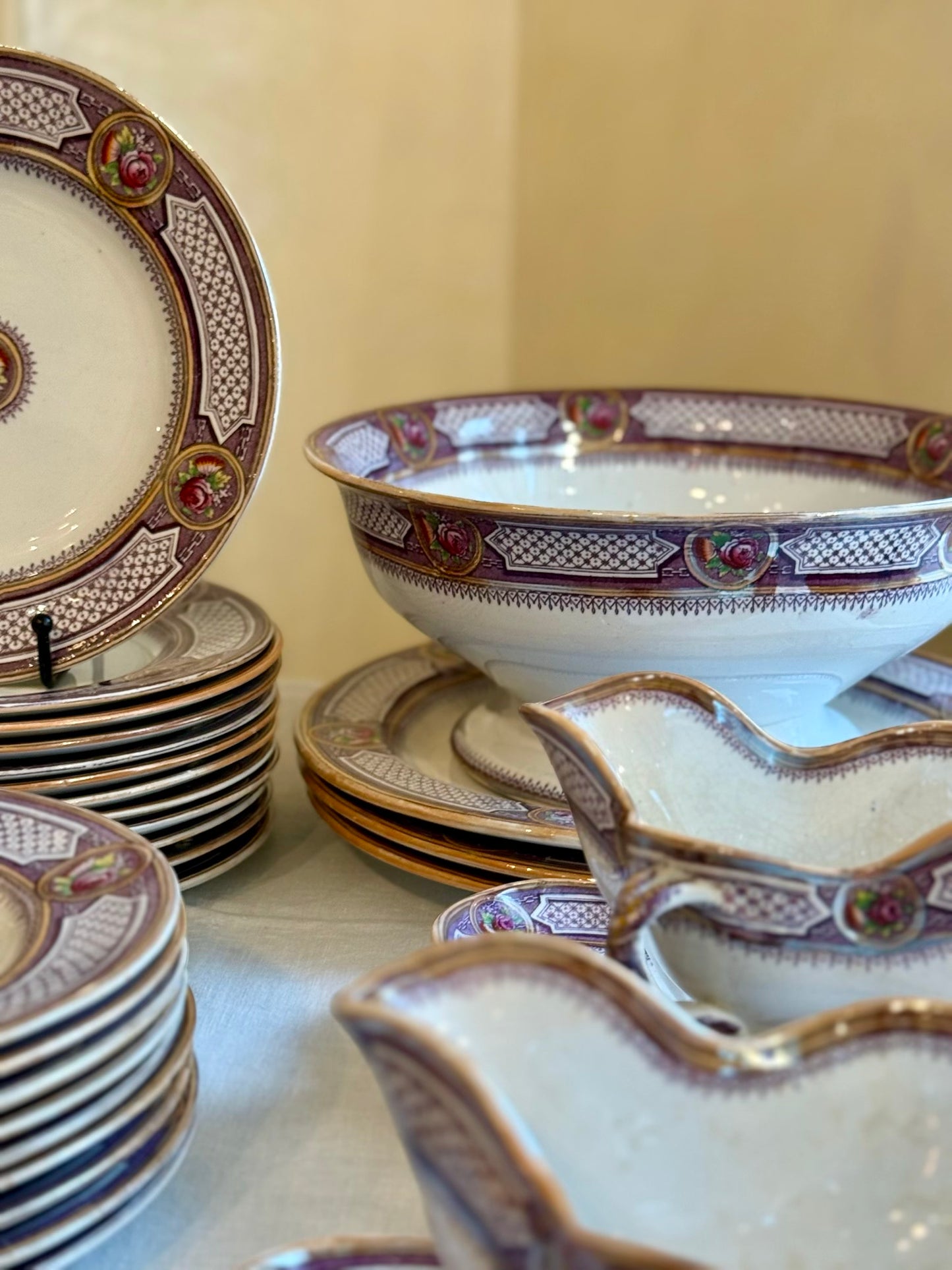 Purple Terre de Fer Dinnerware Set