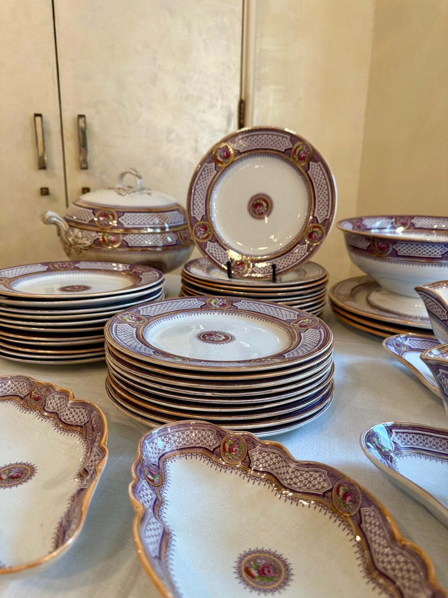 Purple Terre de Fer Dinnerware Set