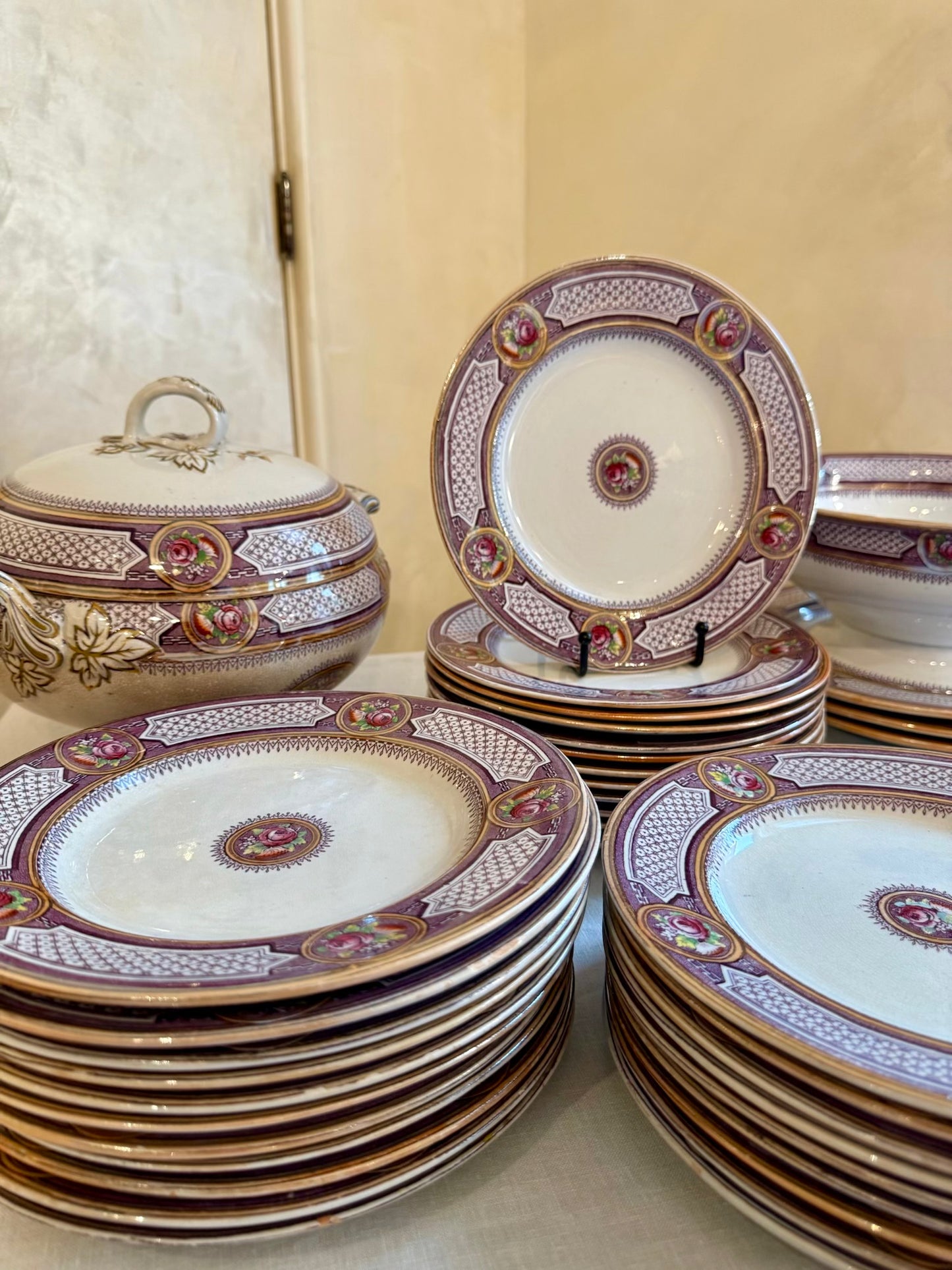 Purple Terre de Fer Dinnerware Set
