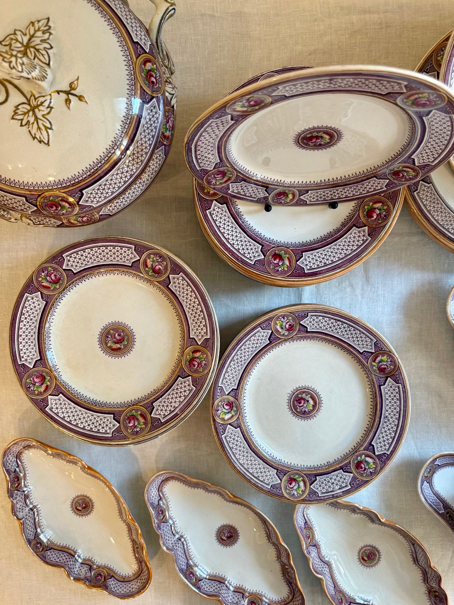 Purple Terre de Fer Dinnerware Set