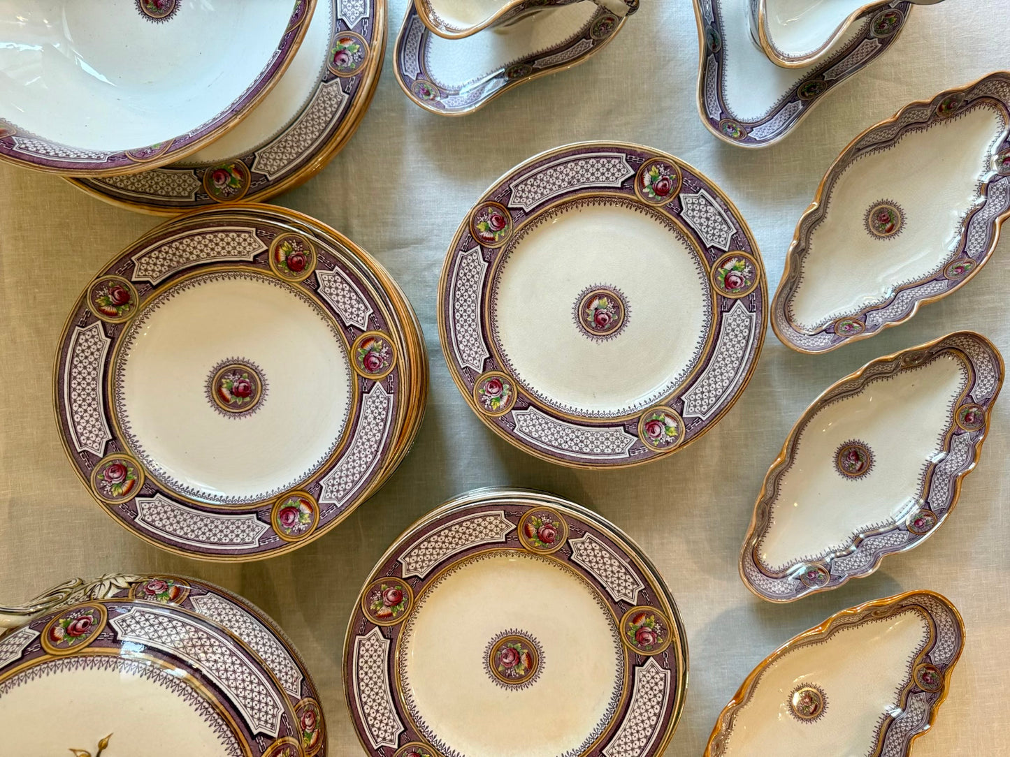 Purple Terre de Fer Dinnerware Set