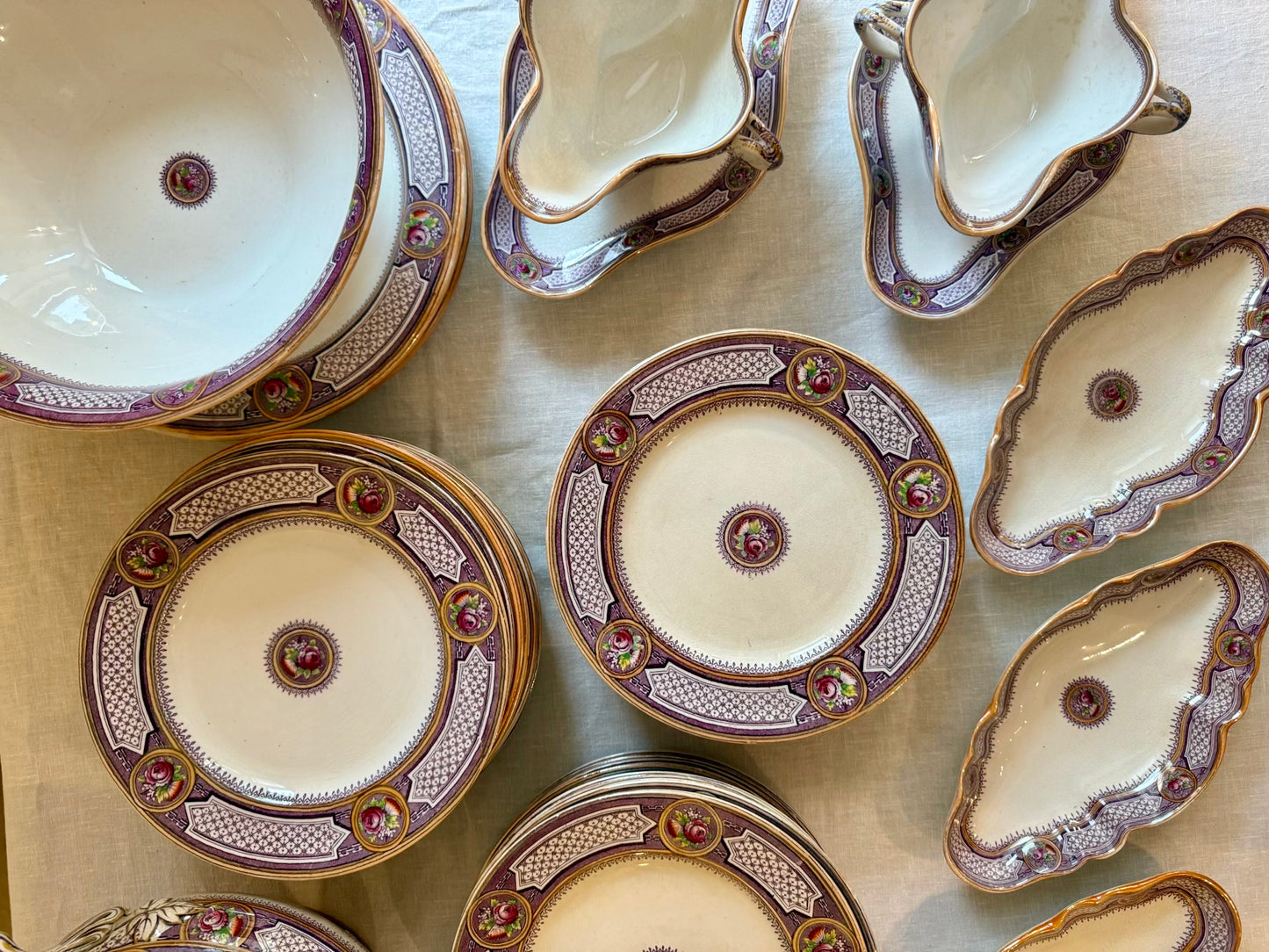 Purple Terre de Fer Dinnerware Set