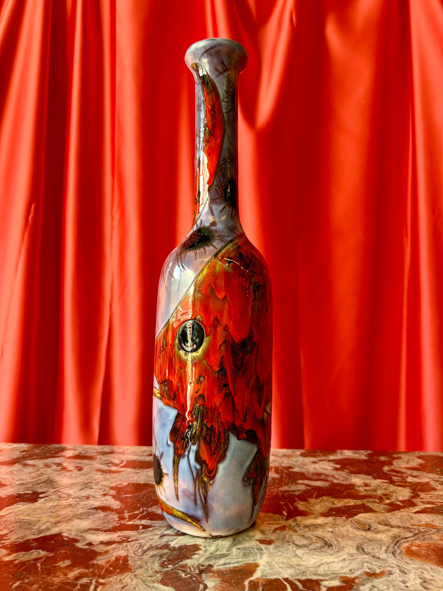 Monumental Ceramic Vase by Monique Brunner, circa 1950s