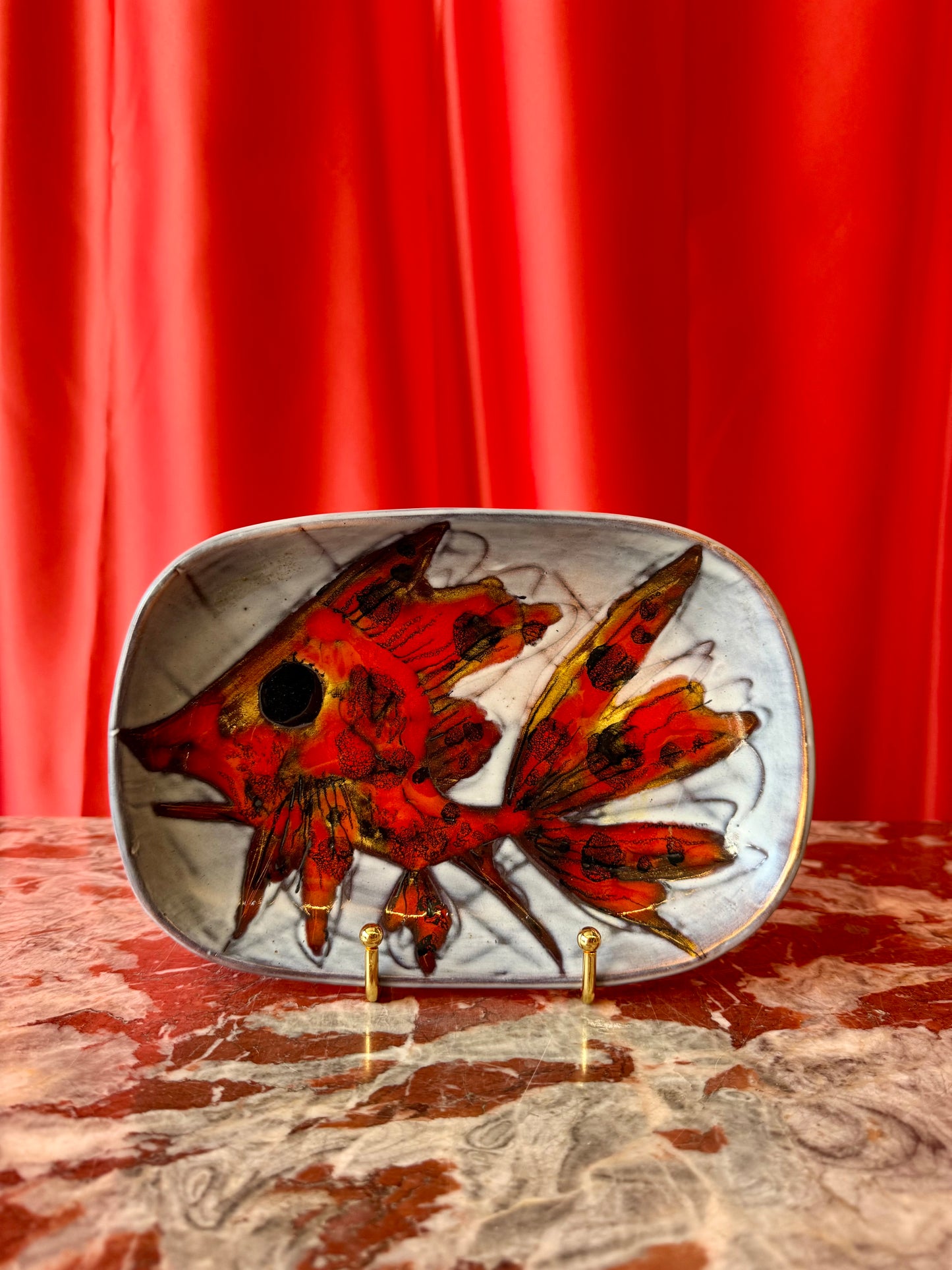 Ceramic Fish Set by Monique Brunner, circa 1950