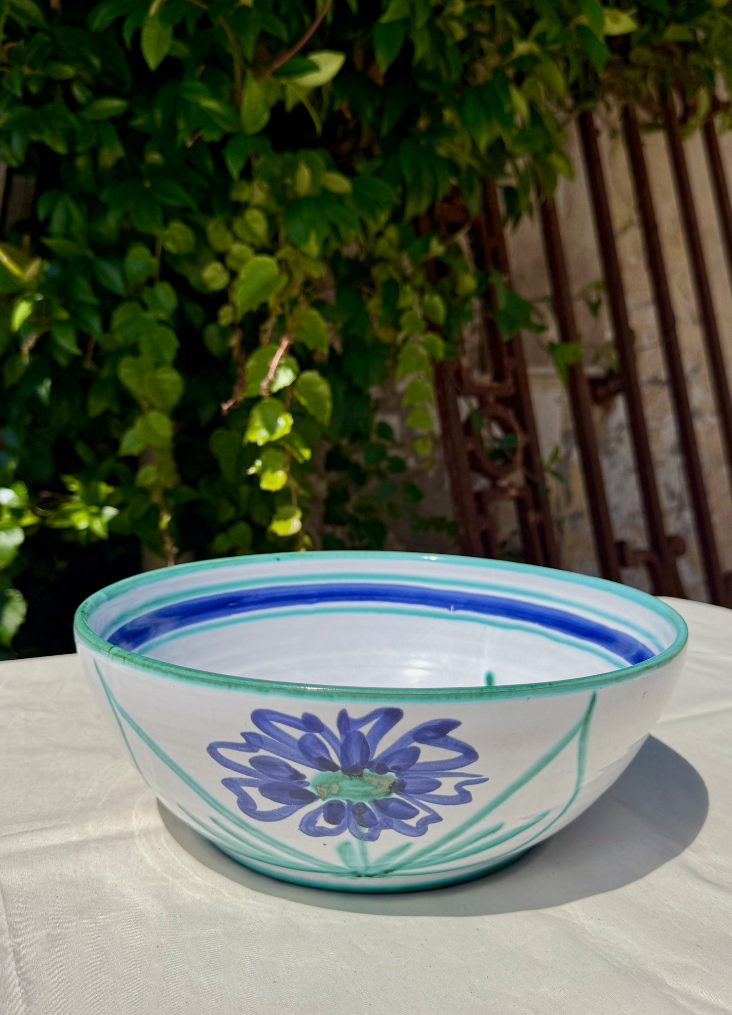 Robert Picault floral bowl, Vallauris, France, circa 1950s