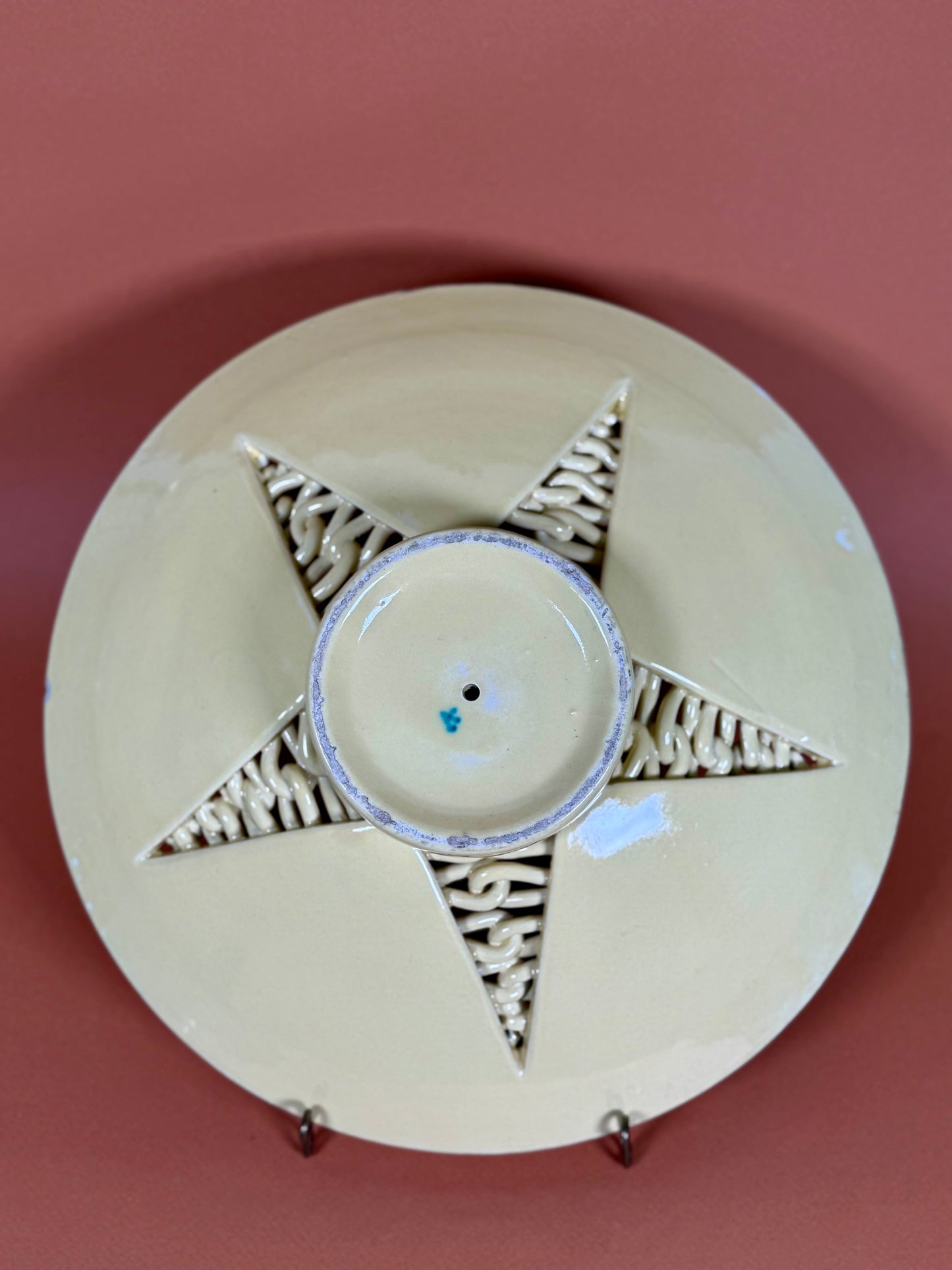 Large ceramic plate, Sainte Radegonde, circa 1940