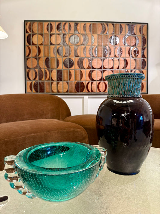 Murano Glass Centerpiece Bowl, Italy, circa 1950