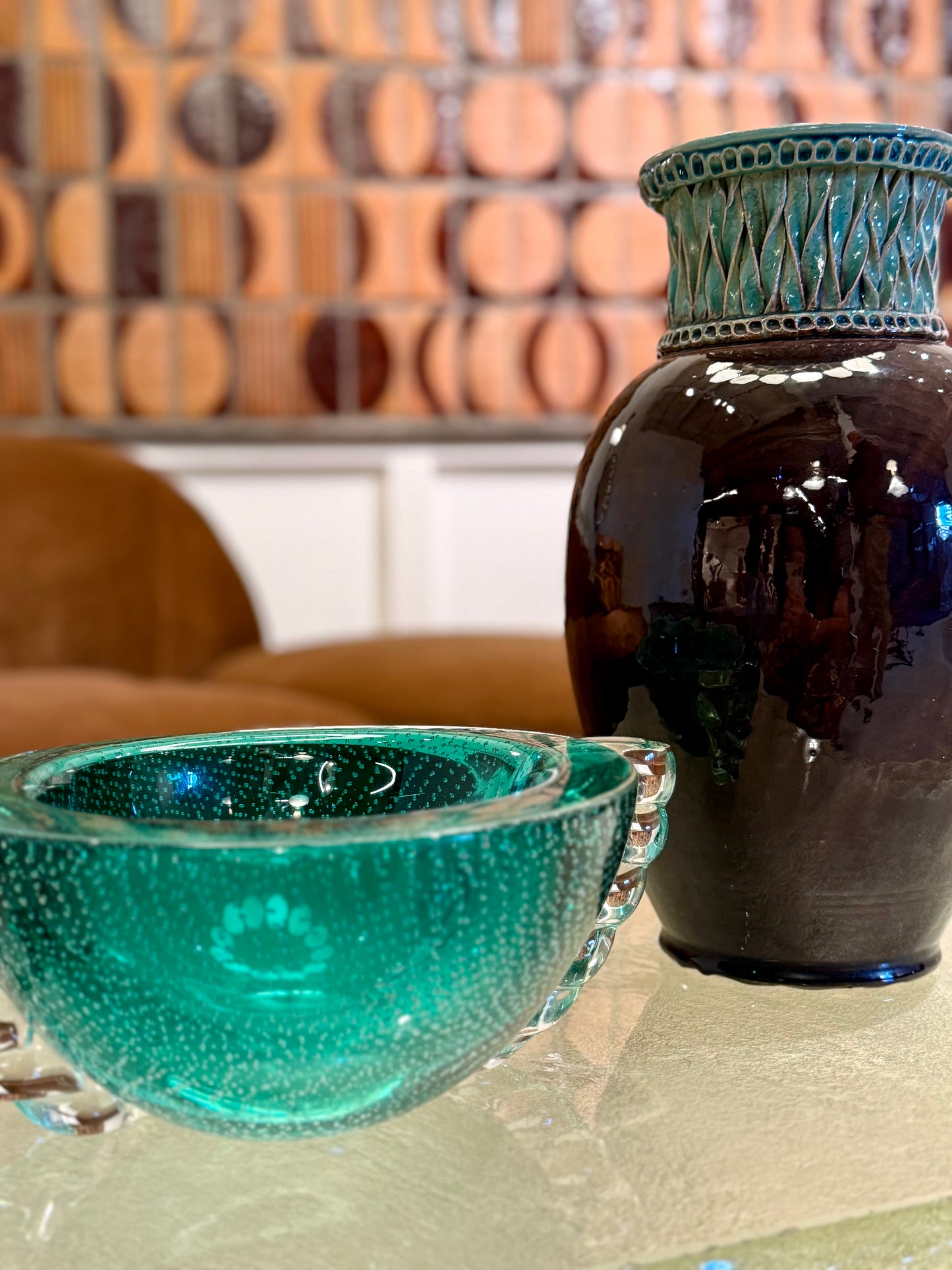 Murano Glass Centerpiece Bowl, Italy, circa 1950