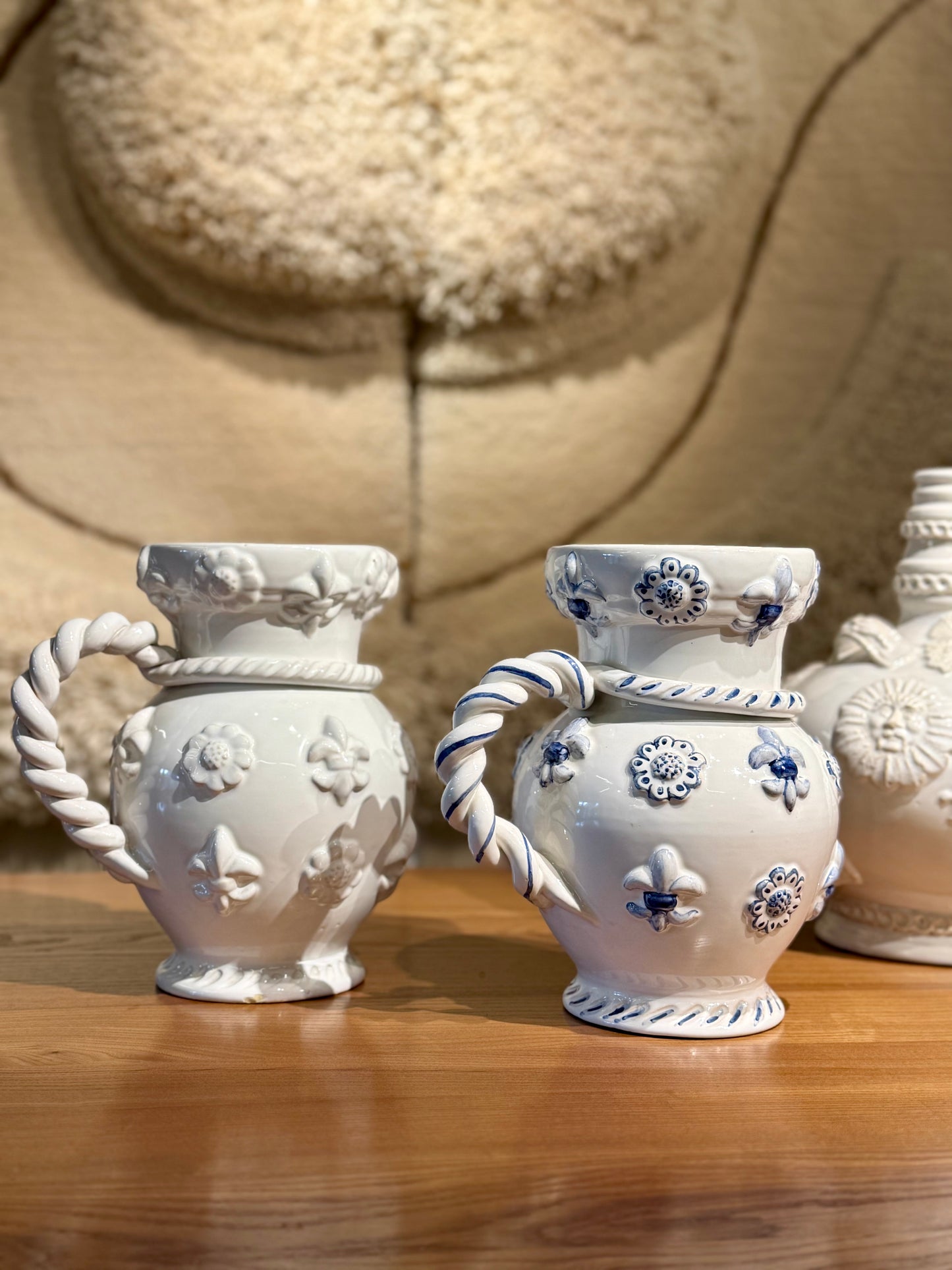 Pair of Tessier ceramic Jugs, France