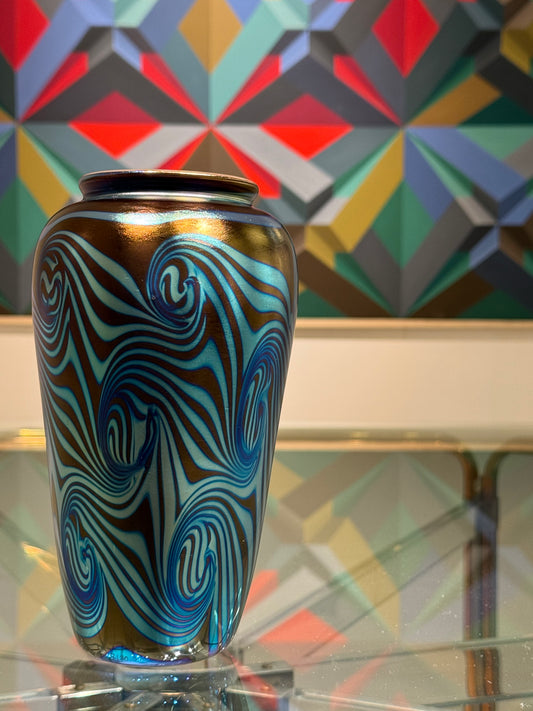 Vintage Glass Vase, circa 1980