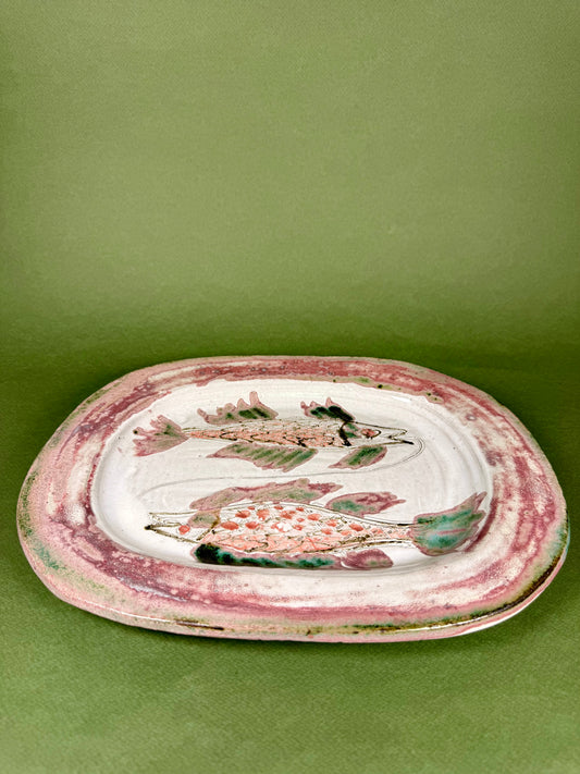 Large Ceramic Platter by Albert Thiry, France