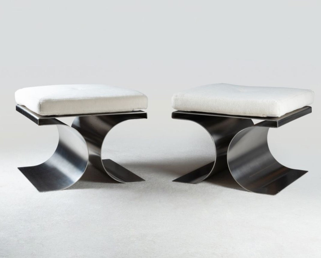 "X" Stool, Michel Boyer, circa 1970s