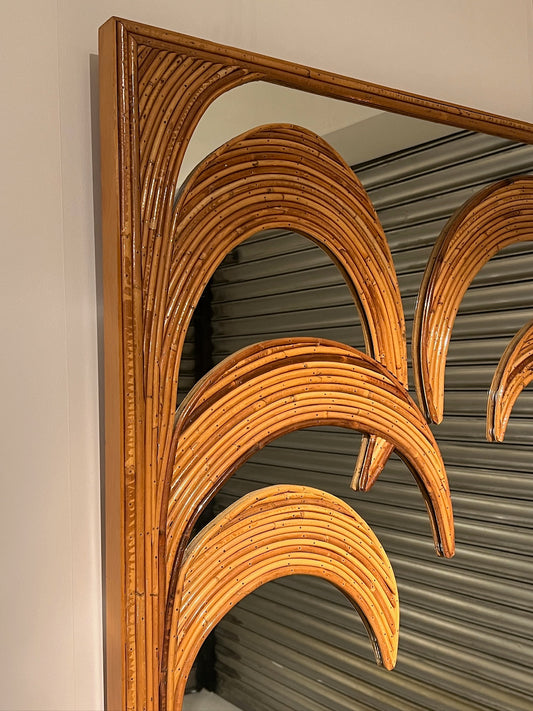 Vivai del Sud, Bamboo Wall Mirror, circa 1970s