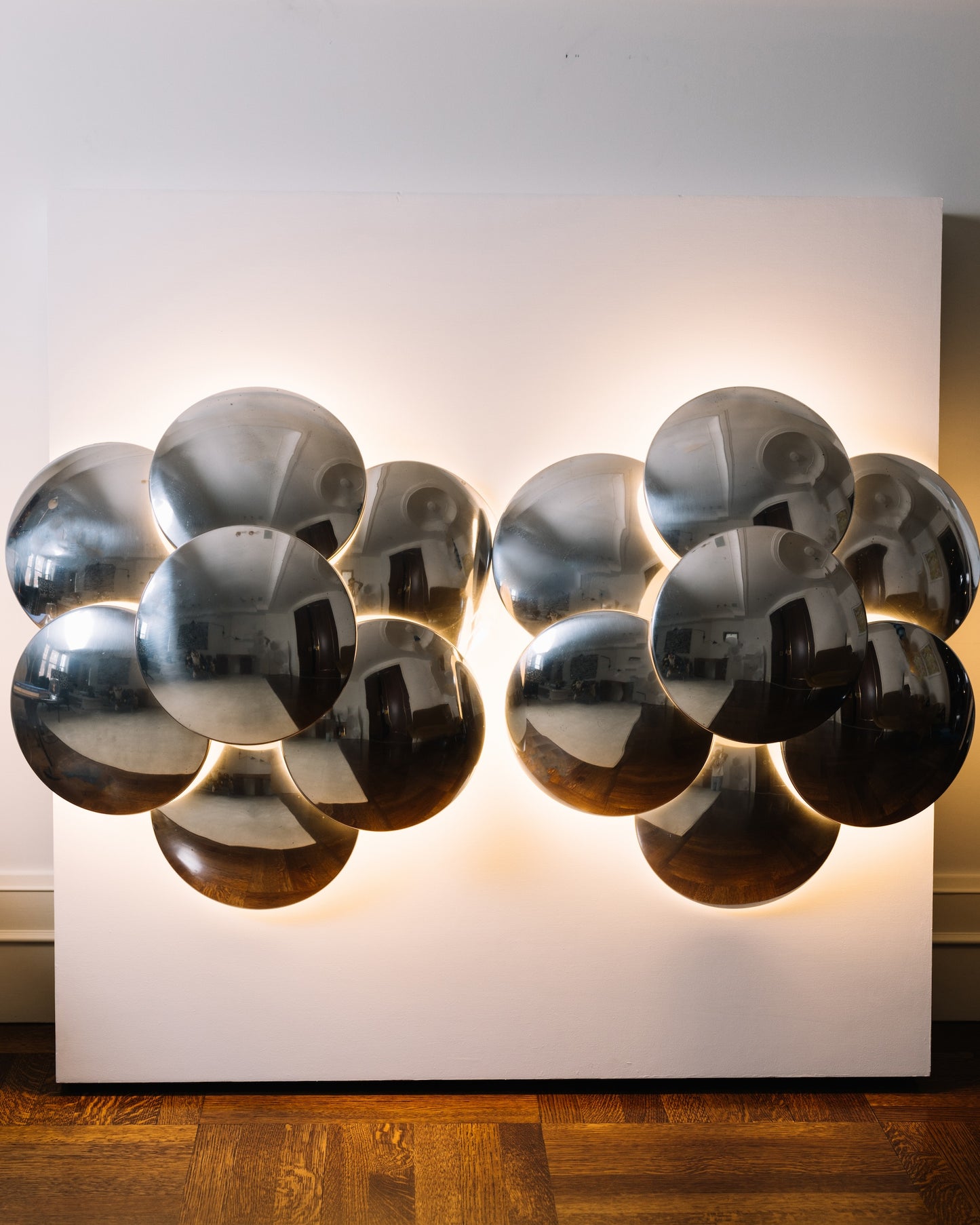 Seven disc wall sconces, Goffredo Reggiani, circa 1970s