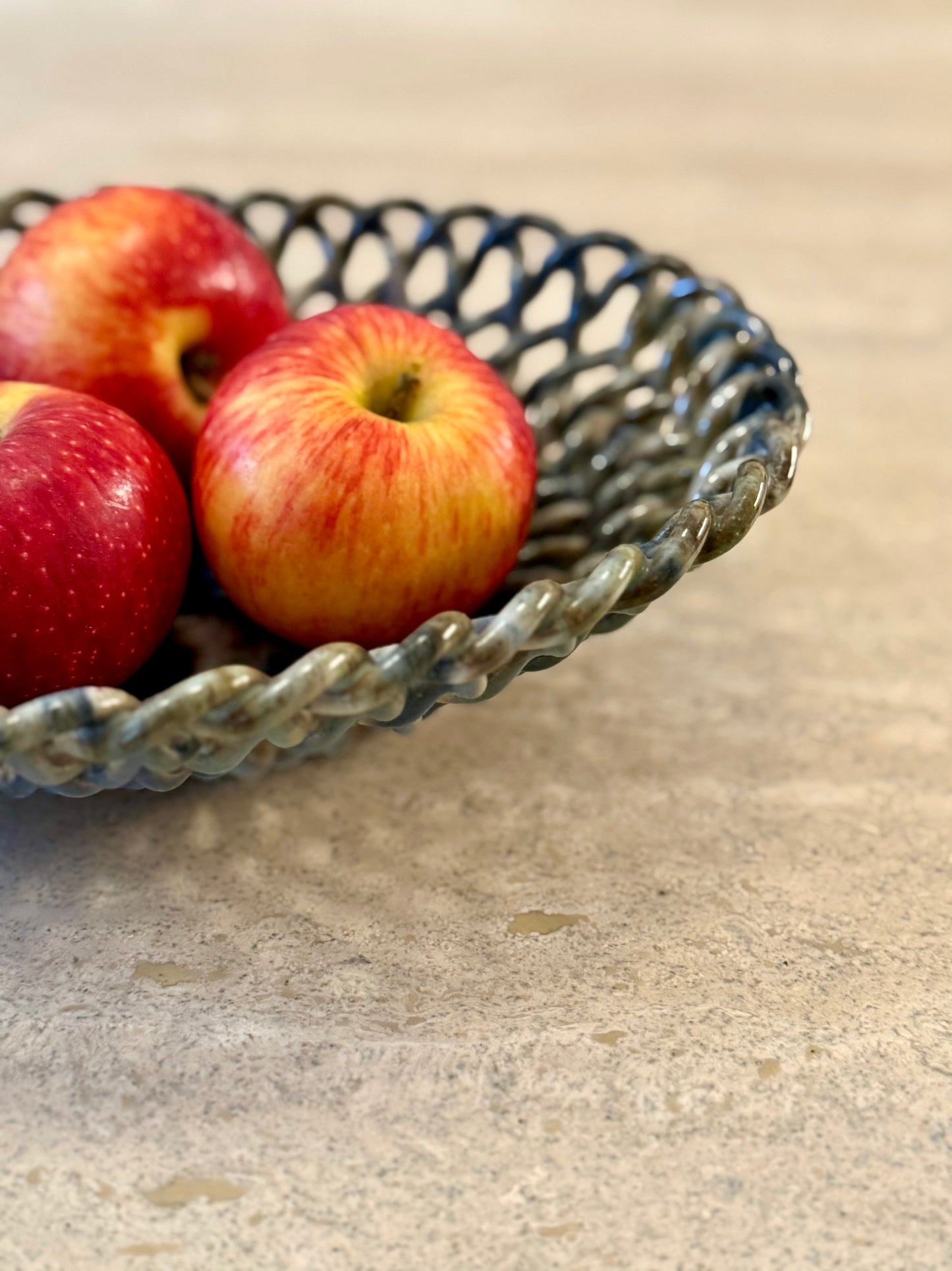 Small Woven Ceramic Basket