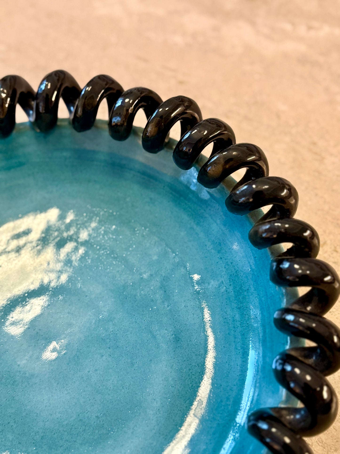 Large Ceramic Plate, Sainte Radegonde, France, circa 1950