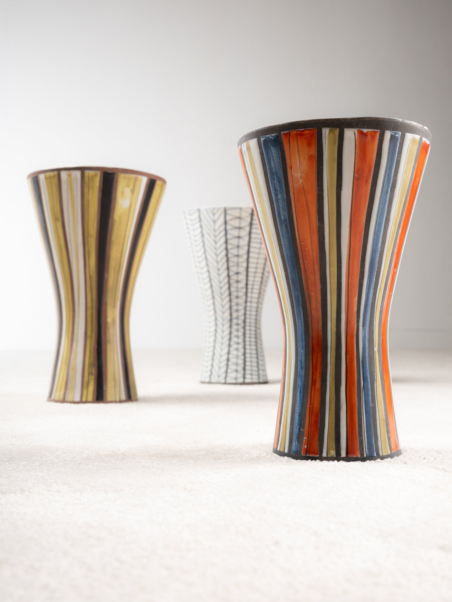Roger Capron, Polychrome Ceramic Vase, Vallauris, circa 1960s