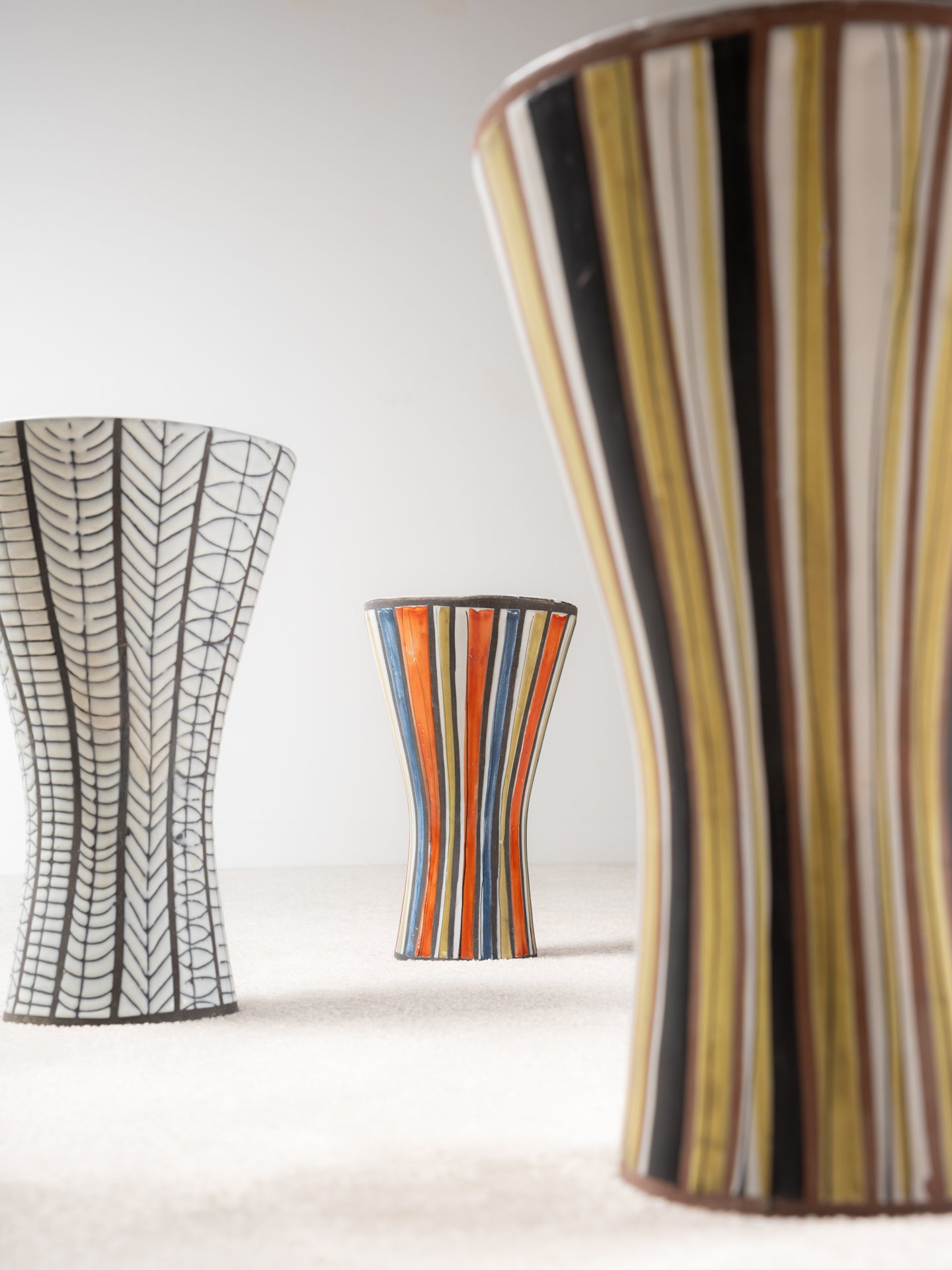 Roger Capron, Polychrome Ceramic Vase, Vallauris, circa 1960s