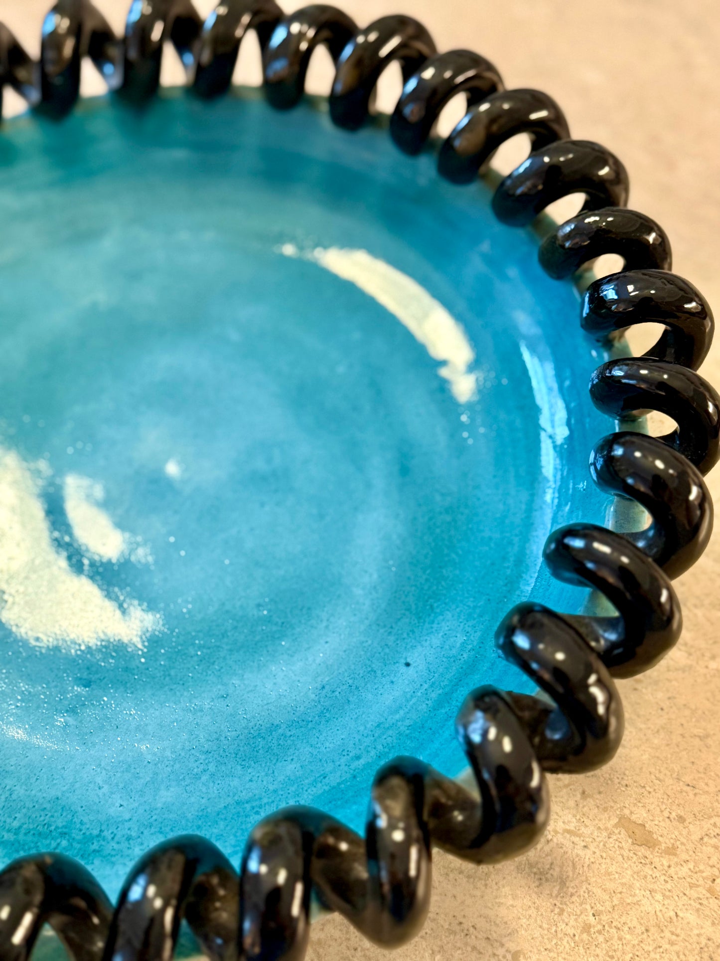 Large Ceramic Plate, Sainte Radegonde, France, circa 1950