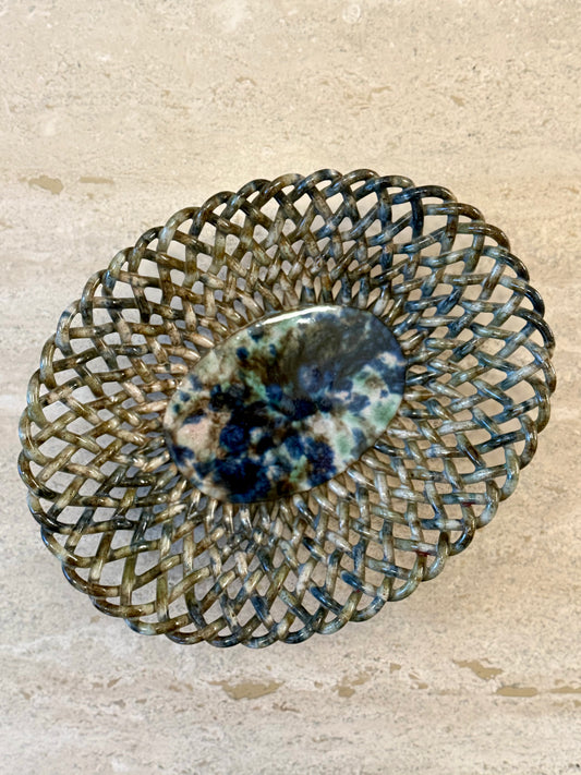 Small Woven Ceramic Basket