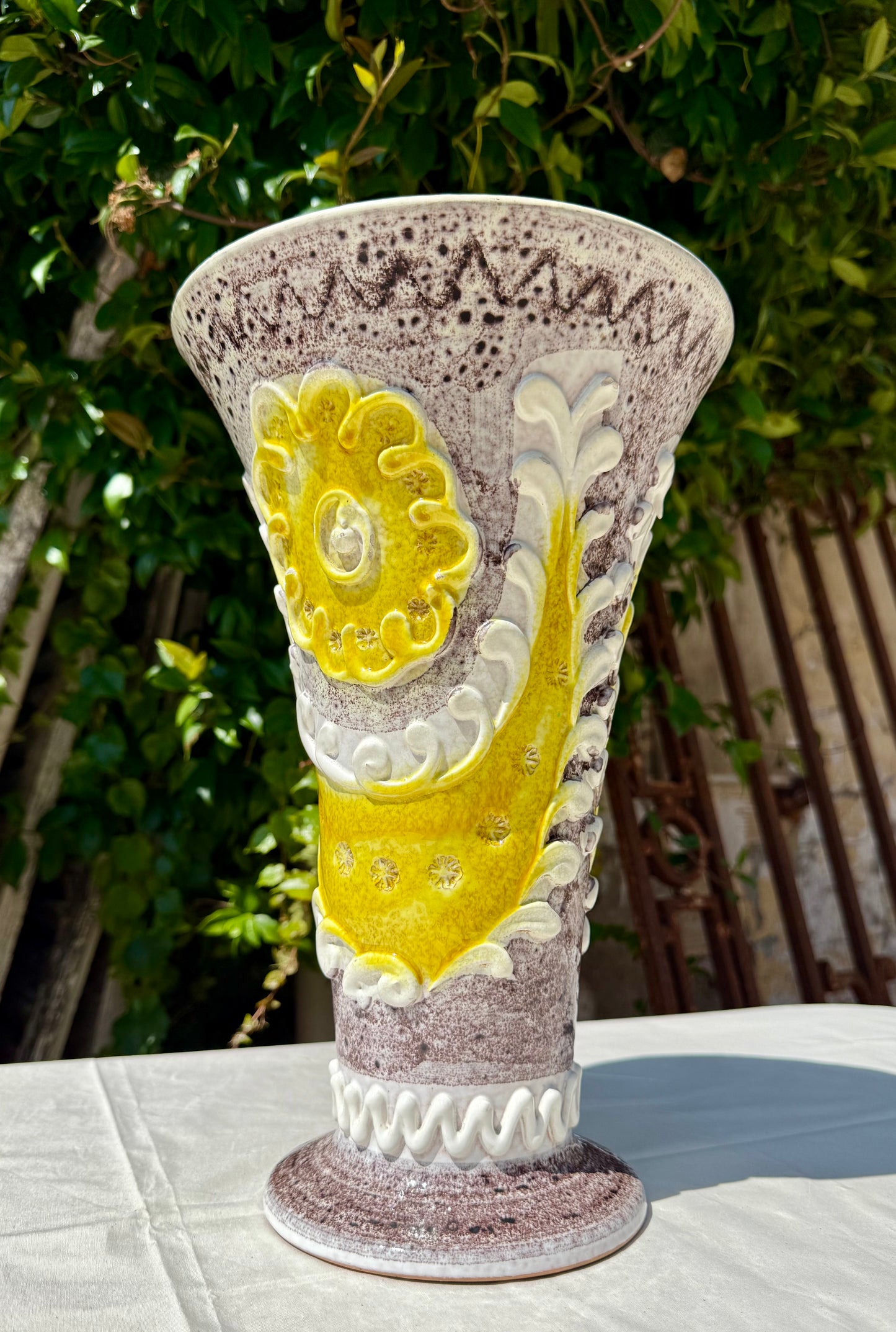 Mid-Century Glazed Ceramic Vase, France, 1950s