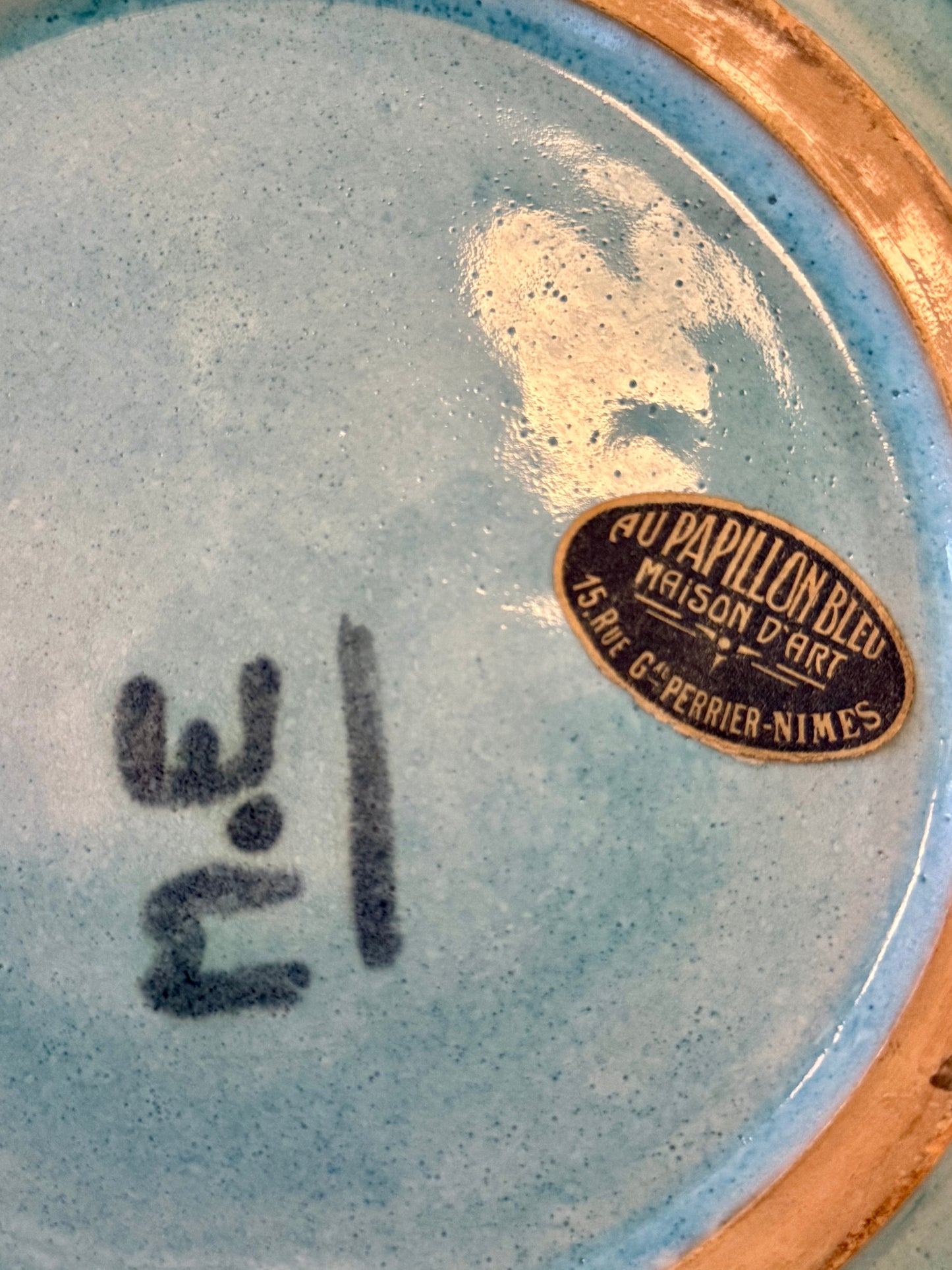 Large Ceramic Plate, Sainte Radegonde, France, circa 1950