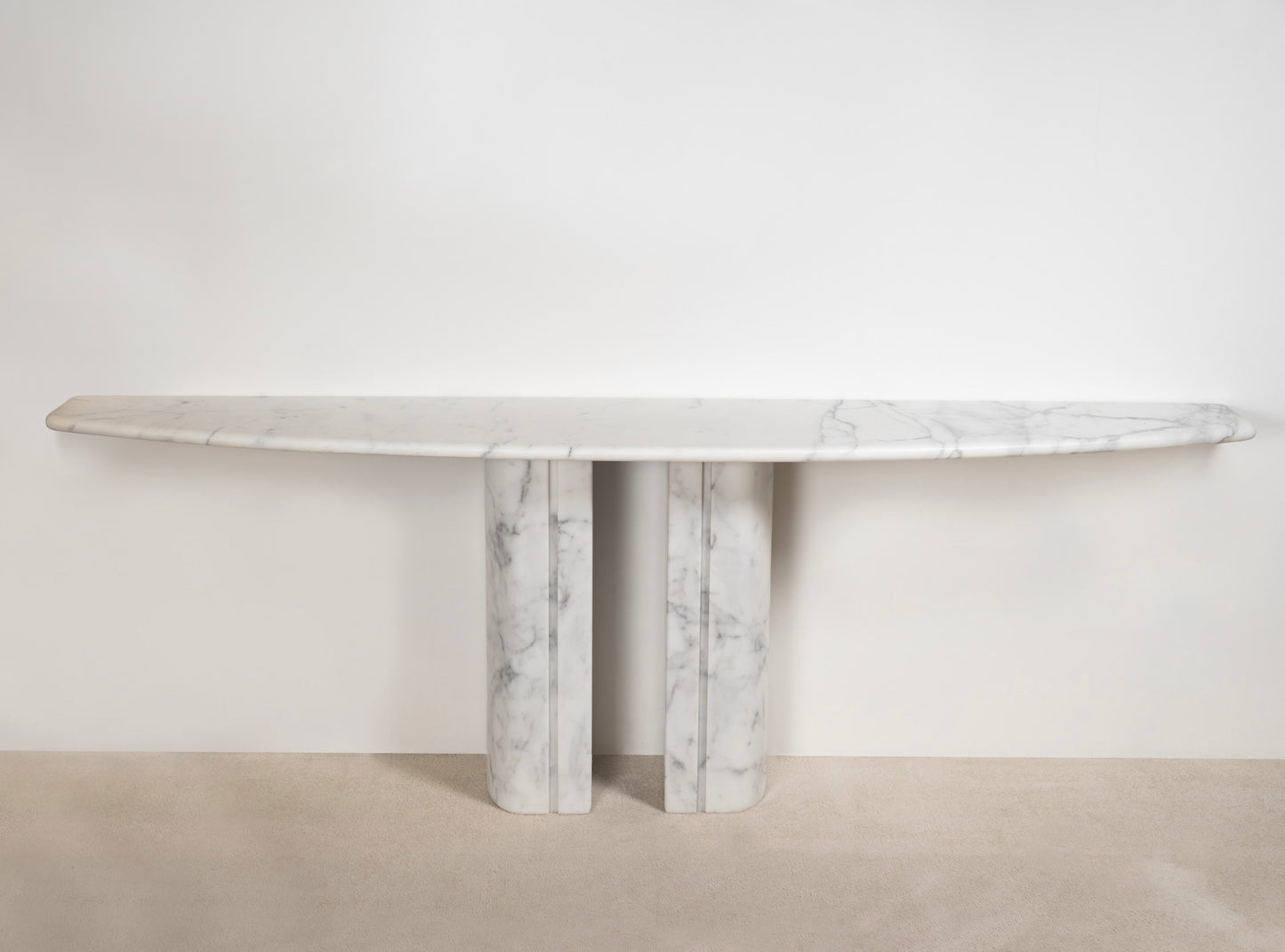 Sculptural Marble Console, circa 1970s