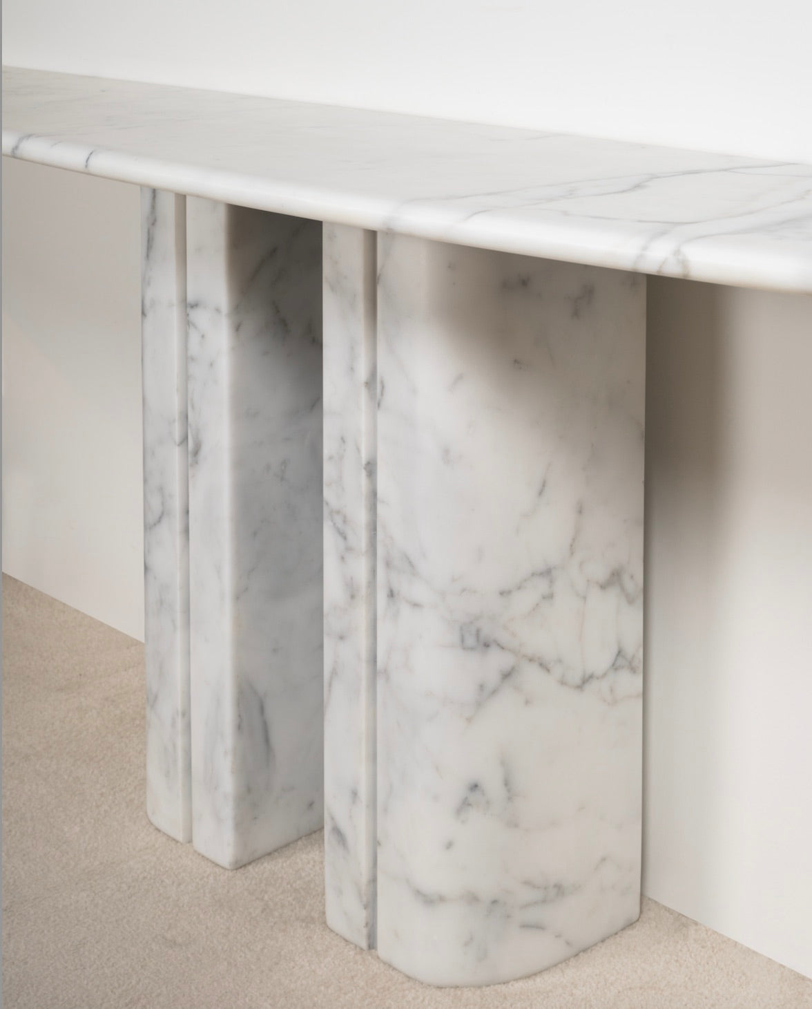 Sculptural Marble Console, circa 1970s