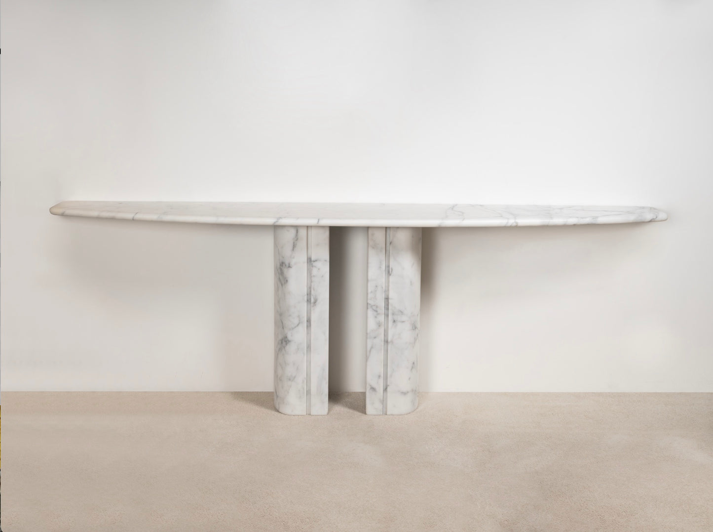 Sculptural Marble Console, circa 1970s