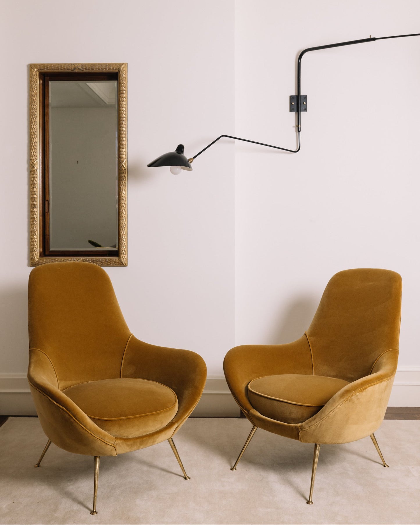 Pair of Italian Armchairs, circa 1950s