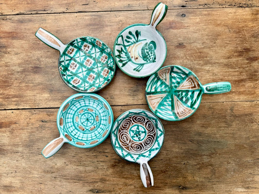 Set of 4 appetizers dishes, Robert Picault, circa 1950