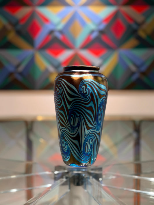 Vintage Glass Vase, circa 1980