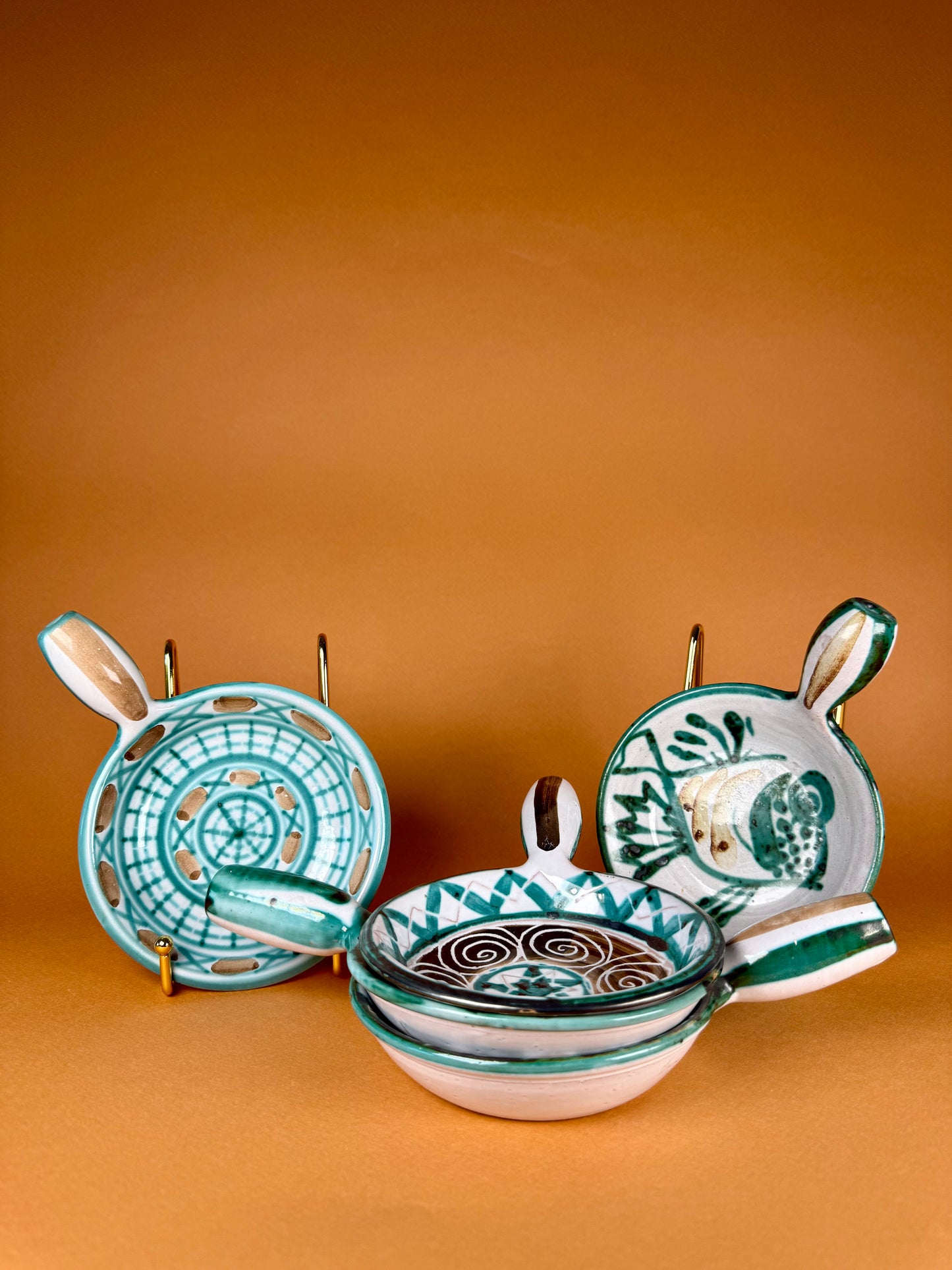 Set of 4 appetizers dishes, Robert Picault, circa 1950
