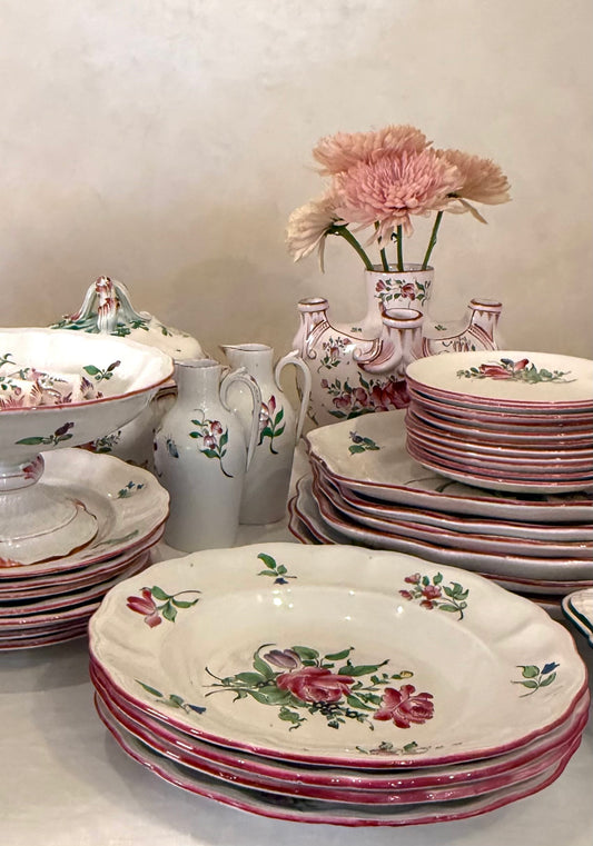 Large Dinnerware Set by Luneville, France, circa 1930