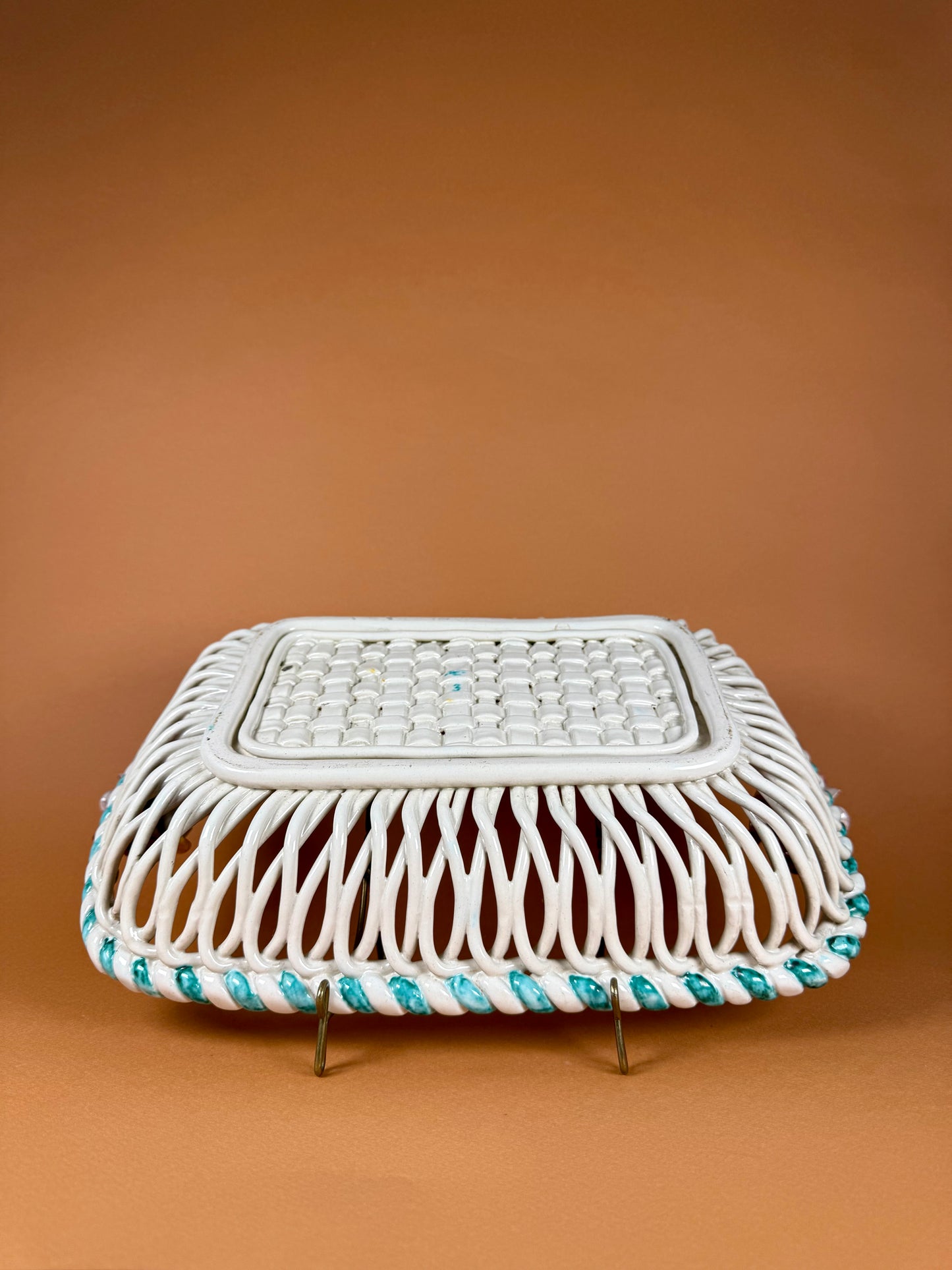 Ceramic basket, Sainte Radegonde, circa 1940