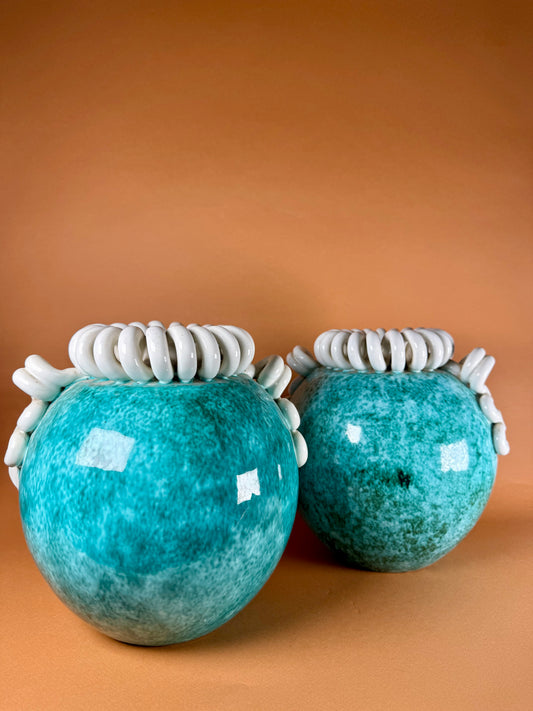 Pair of ceramic vases, Sainte Radegonde, circa 1940
