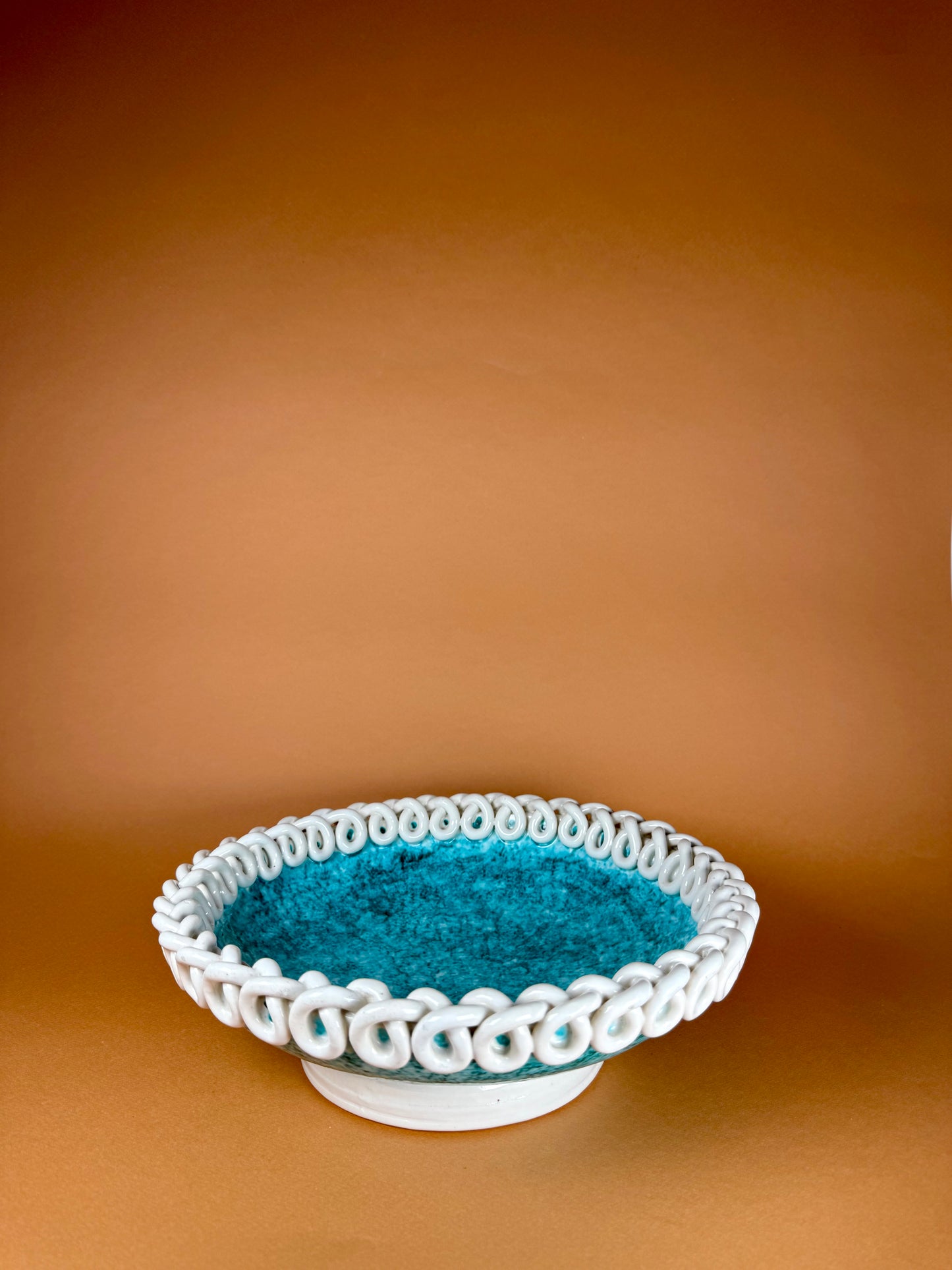 Round deep ceramic dish, Sainte Radegonde, circa 1940