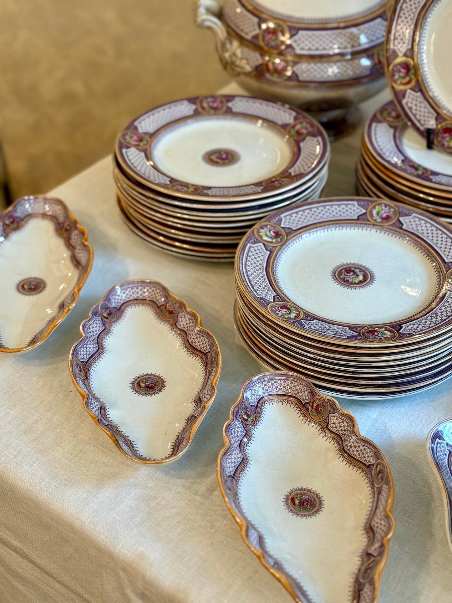 Purple Terre de Fer Dinnerware Set