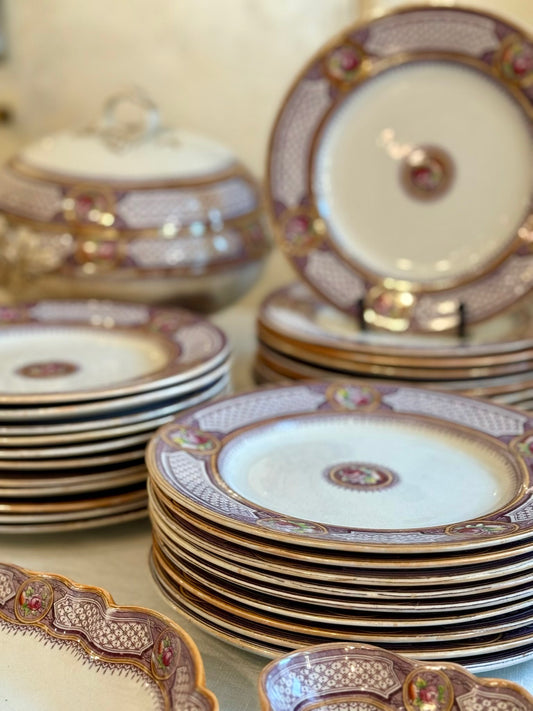 Purple Terre de Fer Dinnerware Set