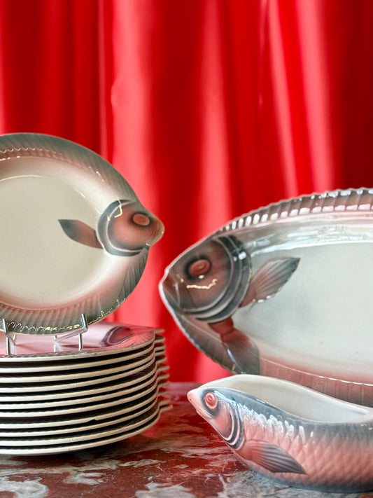 Oigoin Vintage Fish Serving Set, circa 1950s